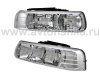 Chevrolet Tahoe, Suburban (99-06) фары передние хромированные, комплект 2 шт.