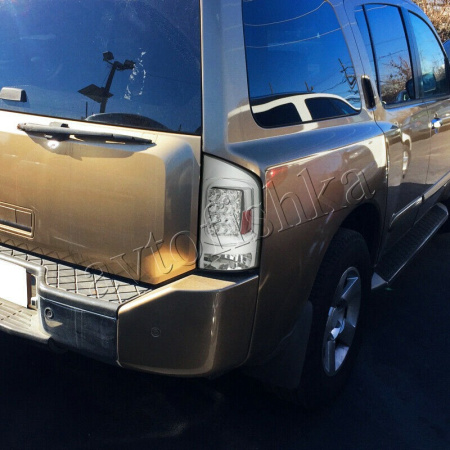 Nissan Armada (03-07) фонари задние светодиодные хромированные, комплект 2 шт.