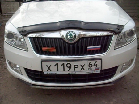 Skoda Fabia 2 хэтчбэк (10-14) дефлектор капота