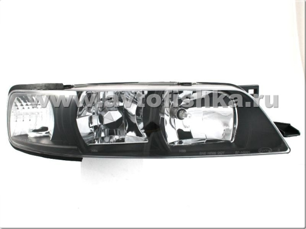 Nissan Maxima QX II, Cefiro A32B USA (95-00) фары передние с поворотником, зеркальные, черные, комплект 2 шт.