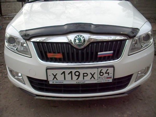 Skoda Fabia 2 хэтчбэк (10-14) дефлектор капота