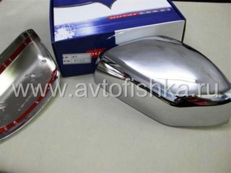 Land Rover Freelander 2 (07-) накладки на боковые зеркала хромированные, комплект 2 шт.