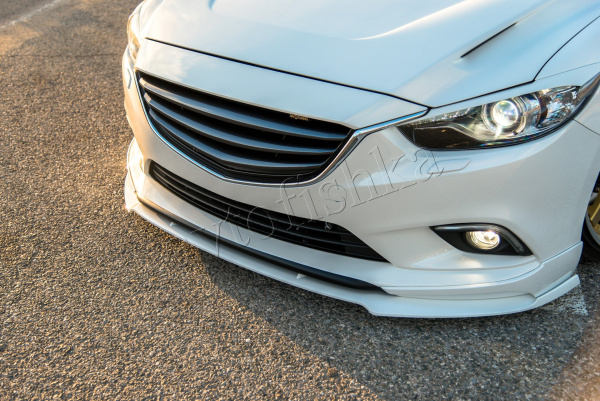 Mazda 6 (13 – 18) сплиттер под клыки переднего бампера Lite Style