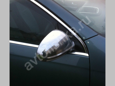 Chevrolet Cruze хэтчбек (2011-) накладки на зеркала из нержавеющей стали, комплект 2 шт.