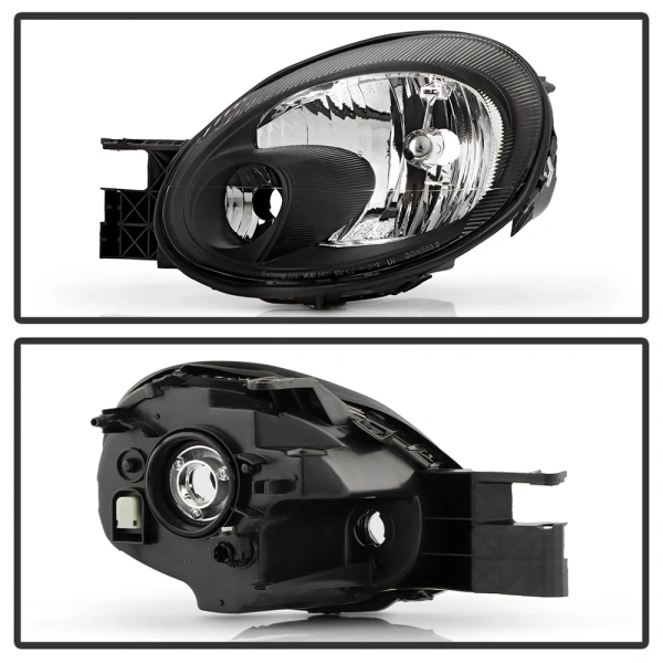 Dodge Neon (03-05) фары передние линзовые черные, комплект 2 шт.