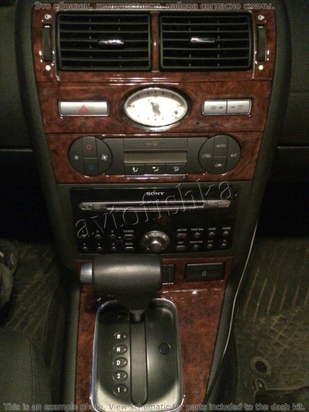 Ford Mondeo 2003-2006 декоративные накладки (отделка салона) под дерево, карбон, алюминий