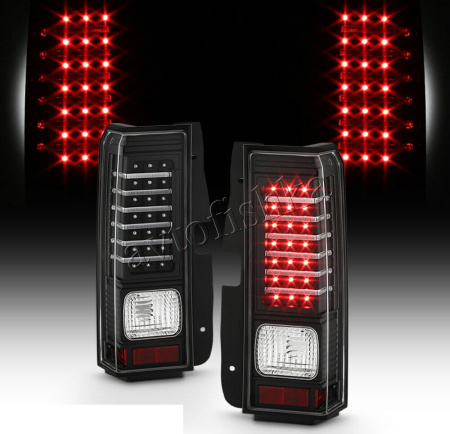 Hummer H3 (05-) фонари задние светодиодные черные, комплект 2 шт.