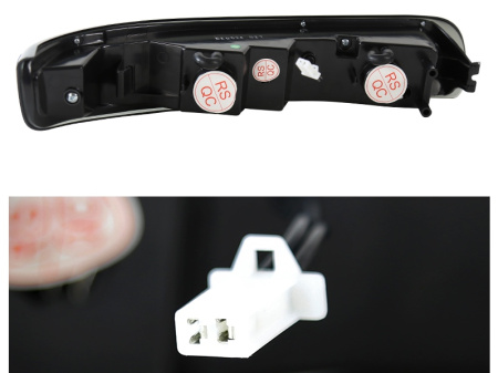 Chevrolet Tahoe, Suburban (99-06) фары передние линзовые черные в комплект с подфарами