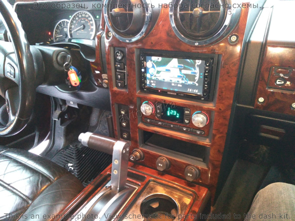 Декоративные накладки салона Hummer H2 2003-2007 полный набор, без Sunroof