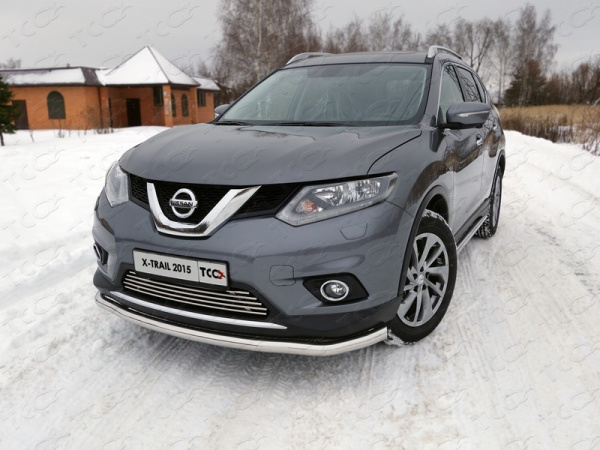 Nissan X-Trail (14–) Защита передняя нижняя (длинная) 60,3 мм