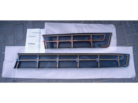 Toyota Land Cruiser 200, Lexus LX570 (2012-) накладки на двери, молдинги белые с хромом, комплект 4 шт.