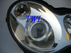 Mercedes C-class W203 (00-03) фары передние линзовые хромированные, дизайн AMG, комплект 2 шт.