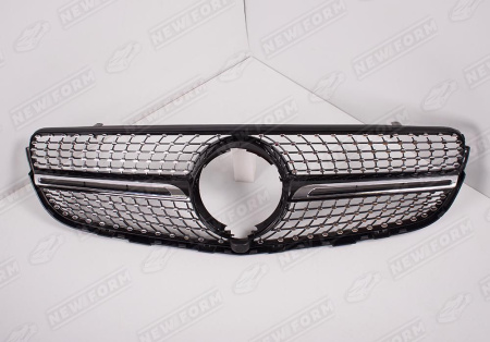 Mercedes-Benz GLC-Klasse X253 2015 - 2019 Решетка радиатора под камеру Diamond Sport черная