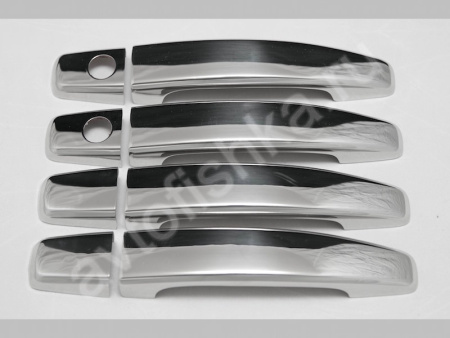 Chevrolet Aveo (2006-) накладки на ручки дверей из нержавеющей стали, комплект 4 шт.