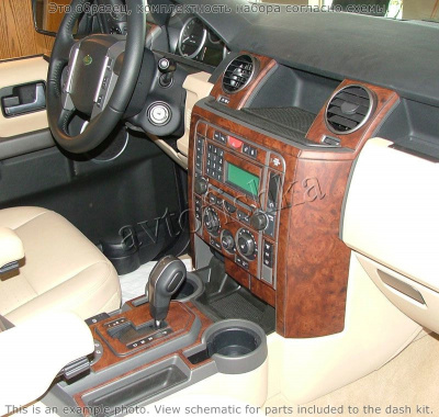 Декоративные накладки салона Land Rover Discovery 3 2005-н.в. полный набор