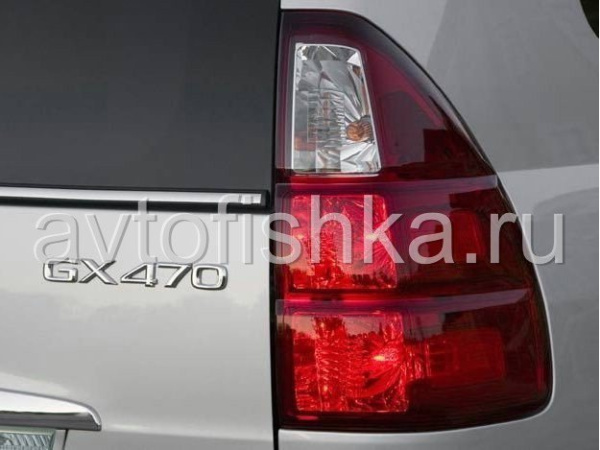 Toyota Land Cruiser Prado 120, Lexus GX470 (02-) фонари задние красно-белые, дизайн Lexus GX (02-), оригинал, комплект 2 шт.