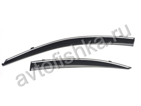 Lexus IS250 (2005-) дефлекторы окон тонированные с хромированным молдингом