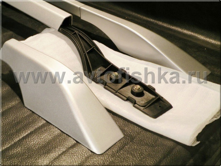 Nissan Qashqai (06-) рейлинги продольные на крышу, алюминиевые серебристые, комплект.