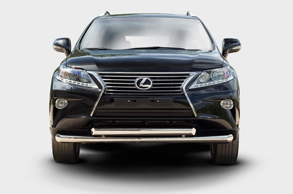 Lexus RX (12–) Защита переднего бампера труба 76/овальная 75х42 мм двойная