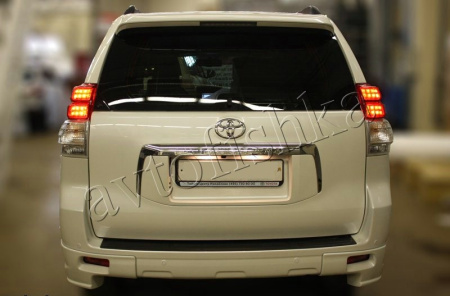 Toyota Land Cruiser Prado 150 (09 – 14) юбка заднего бампера в стиле JAOS | клыки