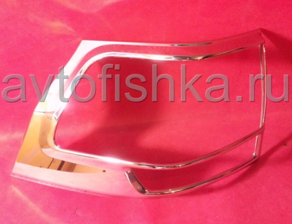 Toyota Land Cruiser Prado 150 (09-) накладки на задние фонари хромированные, комплект 4 шт.