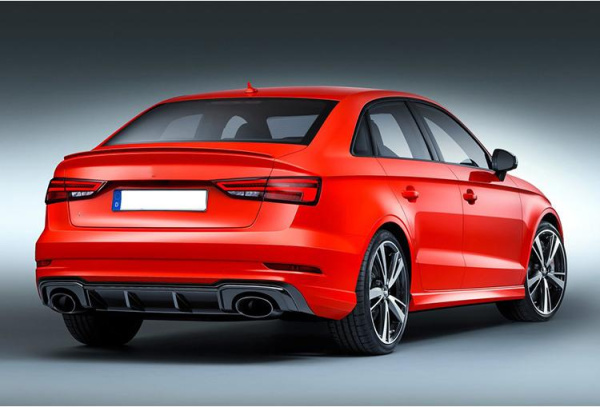 Диффузор RS3 черный с насадками для Audi A3 2013-2016