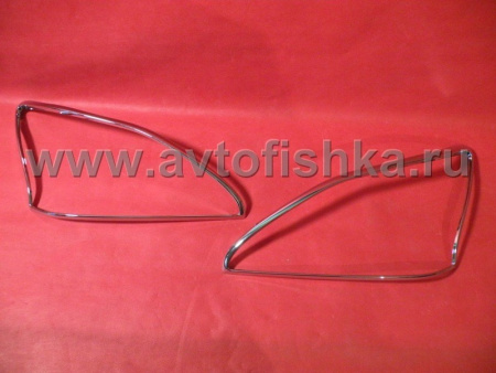 Lexus RX330, 350, 400h (03-08) накладки передних фар хромированные, комплект 2 шт.