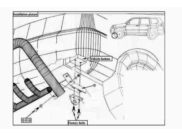 Lexus LX570 (08-) защита переднего бампера, труба 76 мм из нержавеющей стали