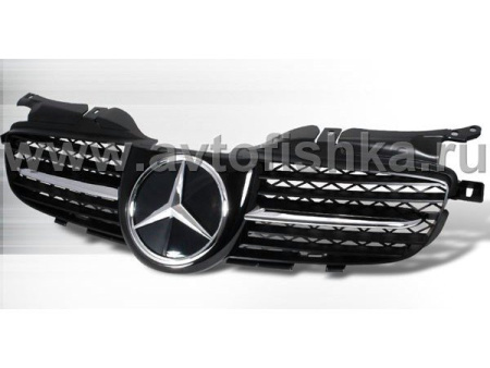 Mercedes SLK R170 (98-04) решетка радиатора черная со звездой, дизайн R171