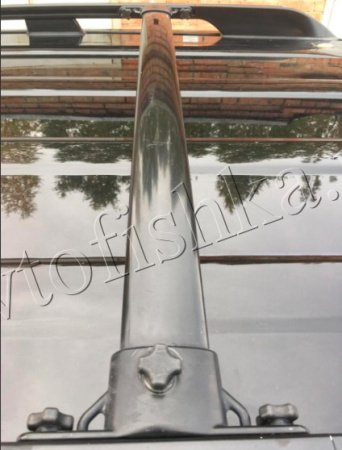 Toyota Land Cruiser Prado 120 (02-) рейлинги продольные на крышу с двумя поперечинами, алюминиевые черные, комплект.