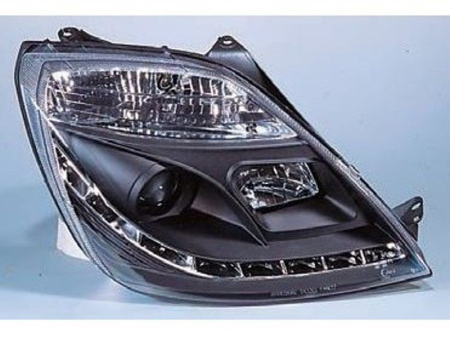 Ford Fiesta (02-07) фары передние линзовые, черные