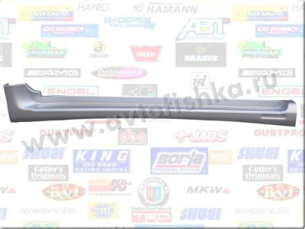 Toyota Land Cruiser Prado 120 (02-09) накладки порогов пластиковые, комплект 2 шт.