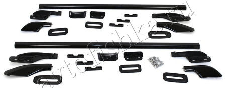 Toyota Land Cruiser 100 (98-08) рейлинги продольные алюминиевые черные на крышу, дизайн оригинал, багажник.