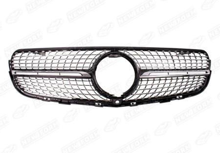 Mercedes-Benz GLC-Klasse C253 2016 - 2019 Решетка радиатора Diamond Sport черная под камеру