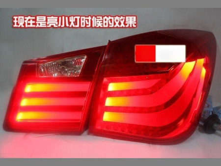 Chevrolet Cruze (08-) задние светодиодные фонари в стиле BMW, комплект лев + прав
