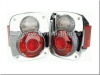 Jeep Wrangler (81-05) фонари задние светодиодные красно-хромированные, комплект 2 шт.