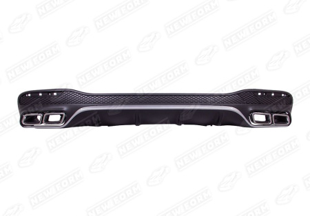 Mercedes-Benz GLE-Klasse W166 2015 - 2018 Диффузор заднего бампера с насадками на глушитель 6.3 AMG хром