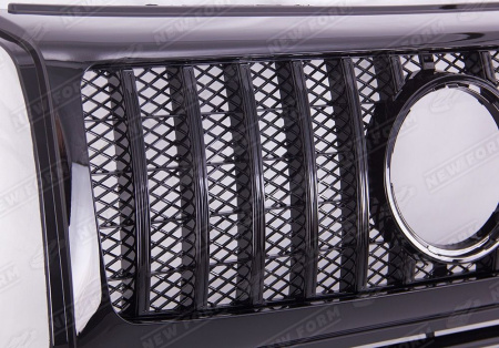 Решетка радиатора стиль GT черная Mercedes G-class W463