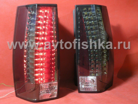 Chevrolet Tahoe, Suburban, GMC Yukon, Denali (07-) фонари задние светодиодные тонированные в стиле Escalade, комплект 2 шт.