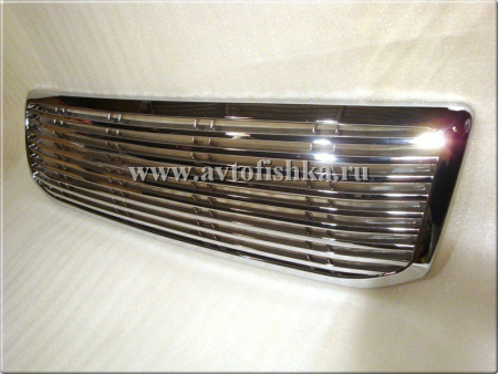 Toyota Land Cruiser Prado 120 (02-09) решетка радиатора хромированная, полностью пластиковая