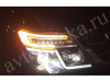Nissan Patrol Y62 (10-16) передние черные линзовые фары, в комплекте 2 шт.