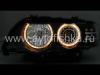 BMW X5 (98-03) фары передние линзовые черные, со светящимися ободками, с моторами электрокорректора, комплект 2 шт.
