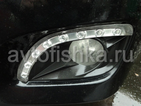 Toyota Camry V40 (09-11) фары передние противотуманные со светодиодной подсветкой DRL, полный установочный комплект