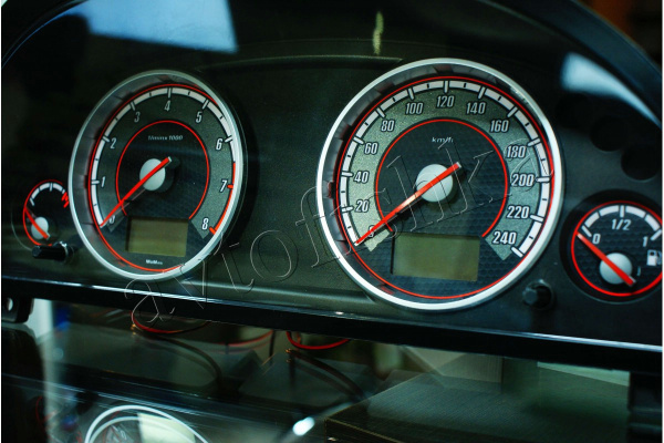 Ford Mondeo MK3 светодиодные шкалы (циферблаты) на панель приборов - дизайн 3