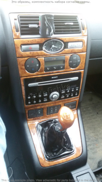 Ford Mondeo 2003-2006 декоративные накладки (отделка салона) под дерево, карбон, алюминий