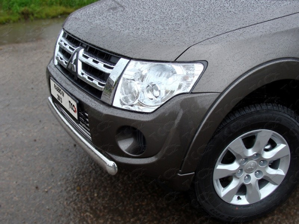 Mitsubishi Pajero (11–) Защита передняя (овальная) 75х42 мм