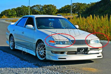 Toyota Mark II X100 реснички (накладки) на передние фары