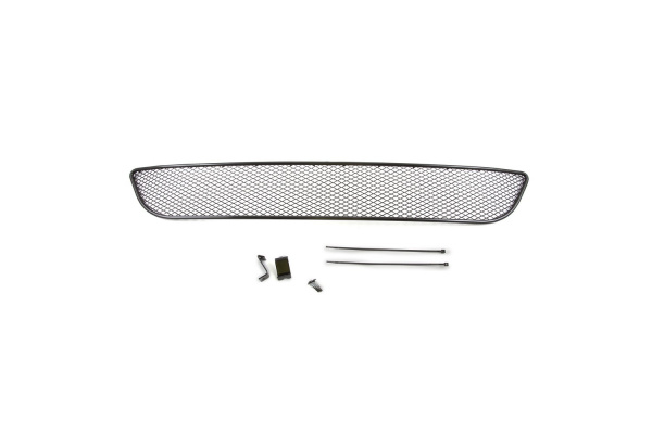 Сетка на бампер внешняя для HYUNDAI Solaris 2011-2014, черн., 15 мм