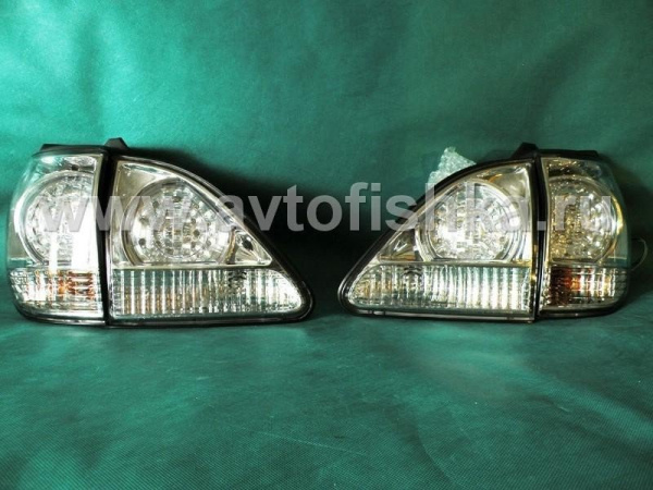Lexus RX300 (97-03) задние фонари светодиодные хромированные, комплект 2 шт.