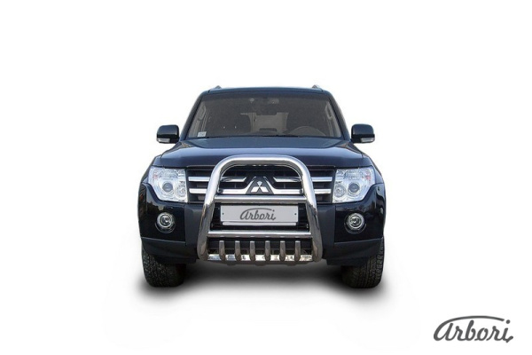 Защита передняя Arbori d76 высокая с защитой картера MITSUBISHI PAJERO IV 2006-